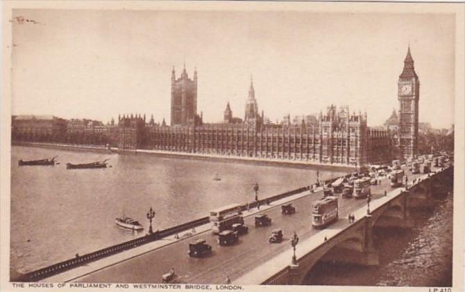 England London Houses Of Parliament and Westminster Bridge