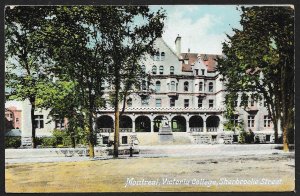 Victoria College Sherbrooke Street Montreal CANADA Used c1909