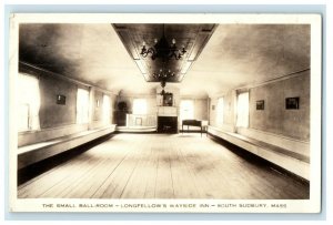 South Sudbury MA, Small Ballroom Longfellow's Wayside Inn RPPC Photo Postcard