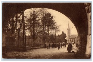 c1910 Park Apparillons Tree Beauraing Railway Bridge Belgium Postcard