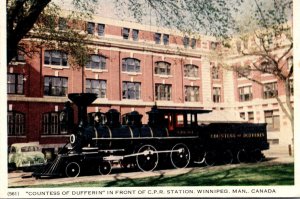 Trains Countess Of Dufferin In Front Of C P R Station Winnipeg