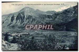 Old Postcard Dauphine Bourg d'Oisans and the Grandes Rousses