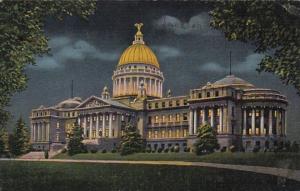 Mississippi Jackson State Capitol Building At Night