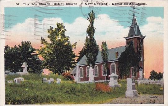 Maine Damariscotta Saint Patricks Church 1926