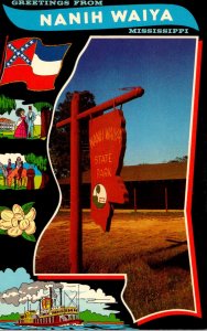 Mississippi Nanih Waiya Greetings Showing State Park Sign