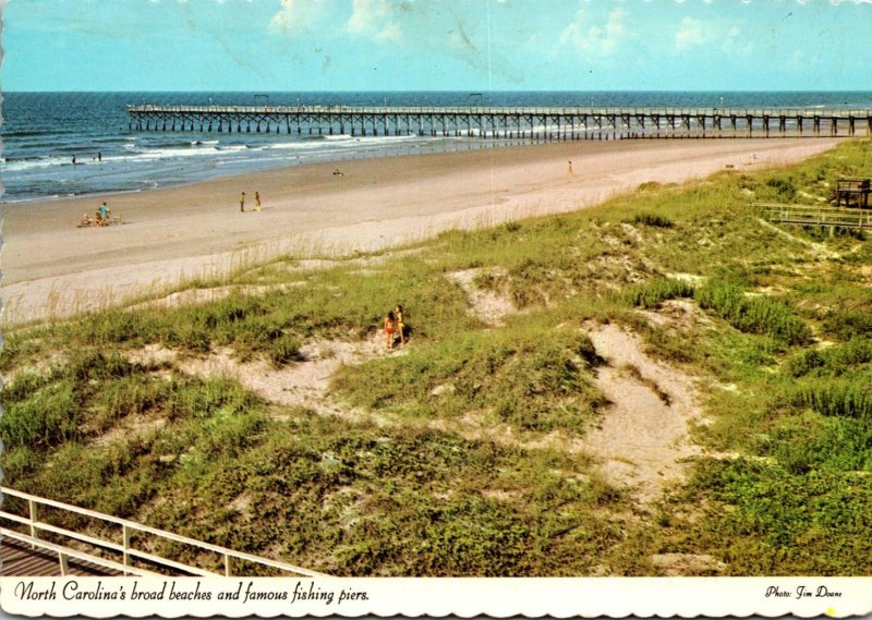 North Carolina Beach Scene and Fishing Pier