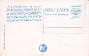 U.S. Sub-Treasury, New York City, N.Y.,  Early Postcard, Unused