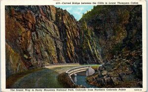 Curved Bridge Between Cliffs Lower Thompson Canyon Colorado PC3874