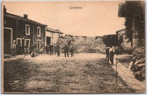 VINTAGE POSTCARD BOMBARDMENT RUINS AT COMBRES FRANCE 1919 FROM HERMAN TO MOTHER