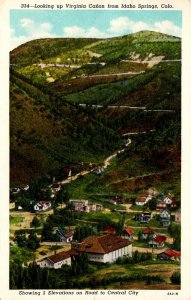 Colorado Looking Up Virginia Canon From Idaho Springs 1949