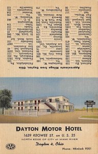 Dayton Motor Hotel Dayton, Ohio OH