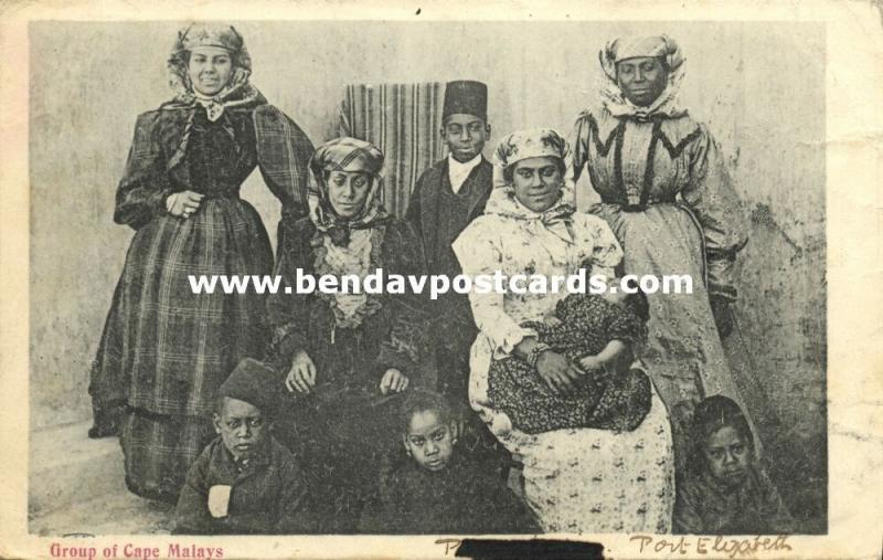 south africa, Group of Cape Malays, Native Malayan People (1905)