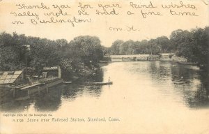 1905 Rotograph Postcard: Scene near Railroad Station, Stamford CT, Rotograph Co.