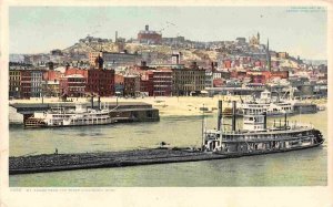 Paddle Steamer Barge Mt Adam Cincinnati Ohio 1908 Phostint postcard