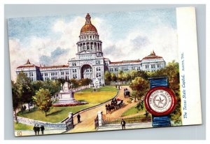 Vintage 1900's Raphael Tuck Postcard Texas State Capitol & Seal Austin Texas