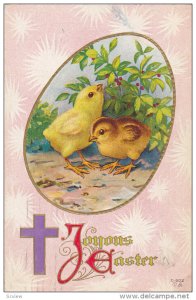 EASTER; Joyous Easter, Chicks, Purple Cross, PU-1913