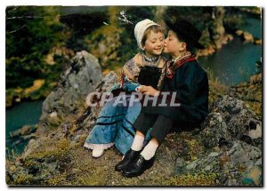 Postcard Modern Folklore France Auvergne folk group The Sanfloraine Saint Flour