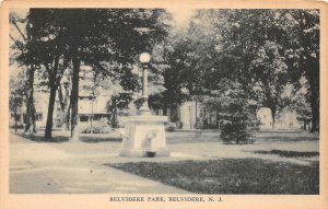 Belvidere New Jersey Belvidere Park, Photo Print Vintage Postcard U10319