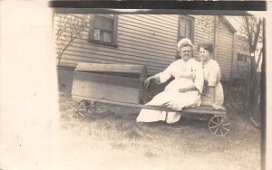 J68/ Tacoma Washington RPPC Postcard c1910 Pedal Car? Auto Toy Women 194