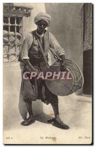 Old Postcard Folklore A North African musician