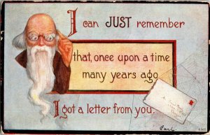 I Can Just Remember I Once Got a Letter From You Old Man, Cobwebs Postcard I46