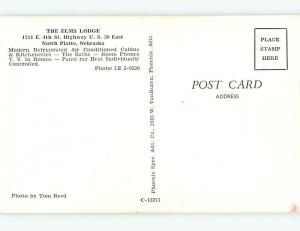 Unused Pre-1980 ELMS LODGE MOTEL North Platte Nebraska NE s1812