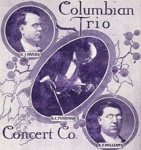 C.1910 Columbian Trio Concert Co Fuhrman Williams Myers Violin West Salem, Oh G4