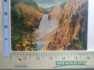 Postcard Folder Great Falls and Grand Canyon of the Yellowstone, Wyoming