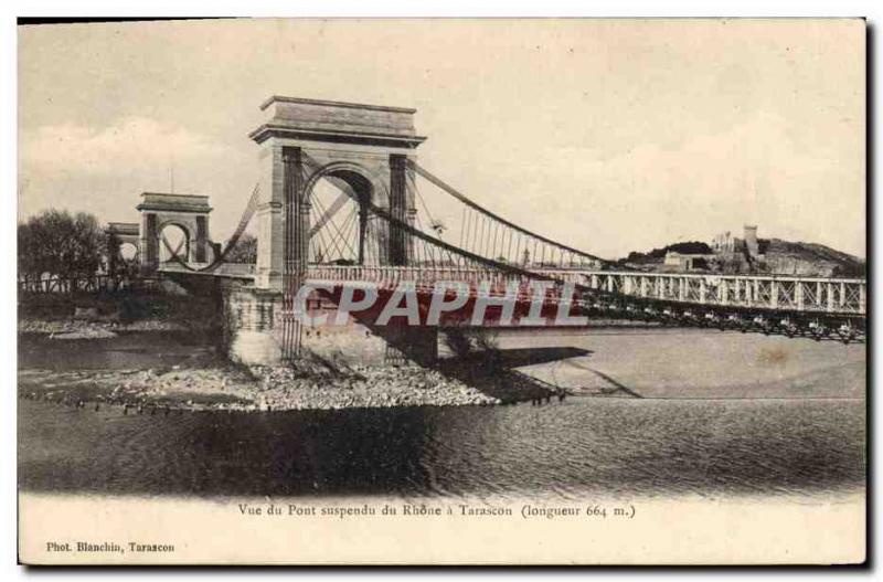 Postcard View of the Old Suspension Bridge Rhone Tarascon