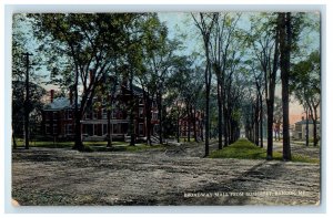 c1930's Broadway Mall From Somerset Bangor Maine ME Unposted Vintage Postcard