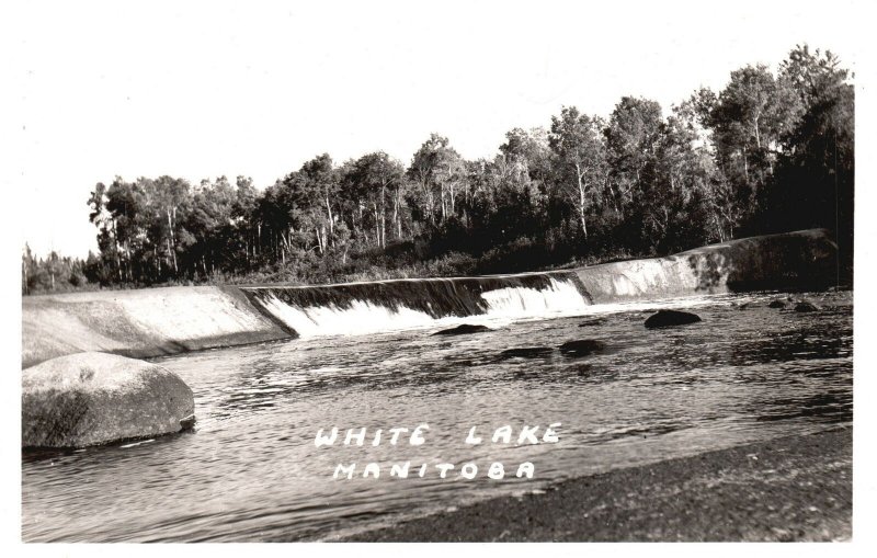 Vintage Postcard 1900's White Water Lake Manitoba Canada CAN RPPC