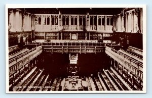 RPPC House of Commons interior LONDON England UK Postcard