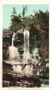 Vintage Postcard 1910's Peterskill Falls Lake Mountain Minnewaska New York NY