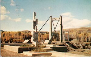 Hudson Hope Bridge Hudson Hope BC Peace River c1966 Postcard G36