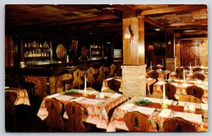 Dundee Illinois~The Evergreens Bavarian Restaurant & Bar~PM 1953 Postcard