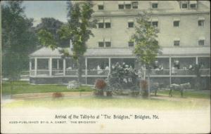 Bridgton ME Stagecoach Tally-ho c1910 Postcard