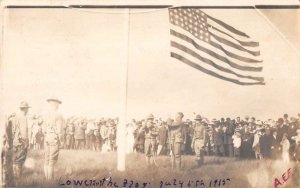 Sheyboygan Wisconsin Lowering the Flag July 6th 1915 Real Photo PC AA55671