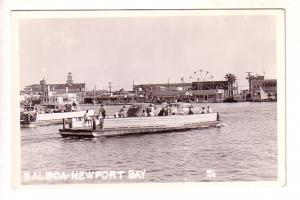 Balboa Newport Bay, California, Real Photo, Car Ferry, Ferris Wheel,