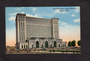 MI Michigan Central Railroad Train Station Depot  Detroit Michigan Postcard