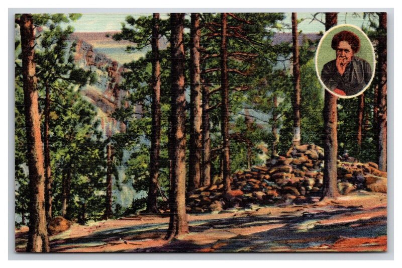 Helen Hunt Grave Colorado Springs CO UNP Linen Postcard W22