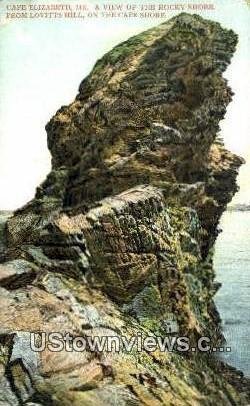 Rocky Shore, Lovitts Hill in Cape Elizabeth, Maine