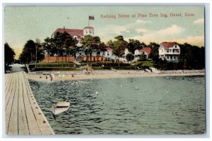 1907 Bathing Scene at Pine Tree Inn Onset Massachusetts MA Antique Postcard