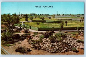 1984 Pecos Texas Postcard Park Playland County Reeves Forth Worth El Paso Posted