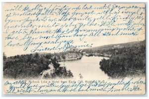 1907 Mohonk Lake Hotel Eagle Cliff Exterior Building Highland New York Postcard