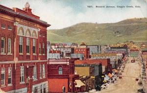 Cripple Creek Colorado Bennett Avenue Antique Postcard J48190