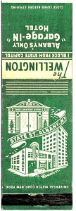 Albany NY - The Wellington matchbook cover