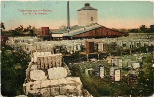 Vintage Postcard Cotton Compress Guthrie OK  Logan County,