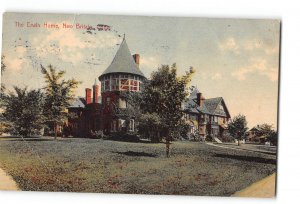 New Britain Creased Connecticut CT Postcard 1909 The Erwin Home