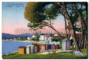 Old Postcard Juan Les Pins Beach