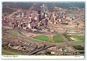 1975 Spectacular Aerial View Big D Skyline Metropolis Dallas Texas TX Postcard